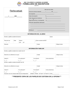 Medical office registration form - ABC Children`s Learning Academy