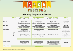 Morning Programme Outline