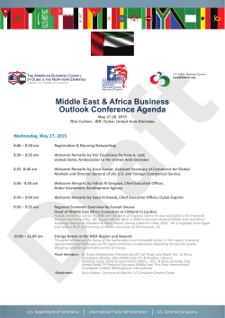 Middle East & Africa Business Outlook Conference Agenda