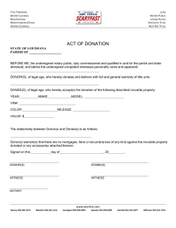 Act of Donation - Simple