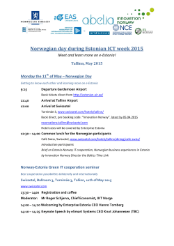 Norwegian day during Estonian ICT week 2015