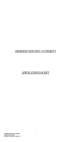 Application Packet - Aberdeen, Mississippi Housing Authority