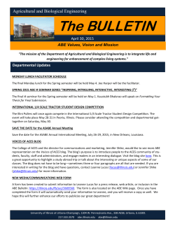 The BULLETIN - Department of Agricultural and Biological