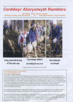 Newsletter 40 - Cerddwyr Aberystwyth Ramblers