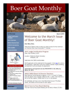 Boer Goat Monthly - American Boer Goat Association
