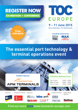 The essential port technology & terminal operations event
