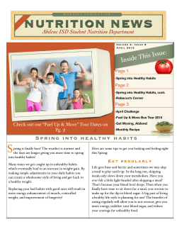 Nutrition News April 2015 - Abilene Independent School District