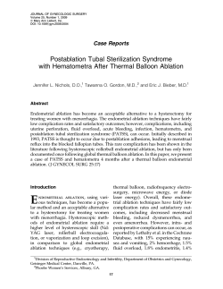 Postablation Tubal Sterilization Syndrome with Hematometra After