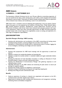 ABO Intern - Association of British Orchestras