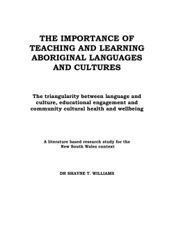 The â¦ value of learning Aboriginal Languages: A