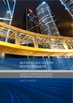 Business Succession Bridge Builders White Paper
