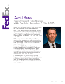 David Ross - About FedEx