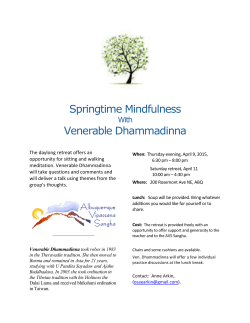 Springtime Mindfulness Venerable Dhammadinna