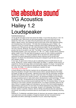 YG Acoustics Hailey 1.2 Loudspeaker