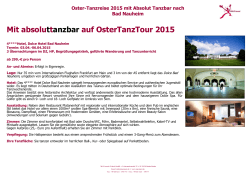 Ausschreibung Dolce Hotel_Bad Nauheim_Ostern 2015