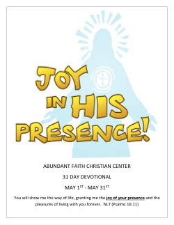 may 31st - Abundant Faith Christian Center