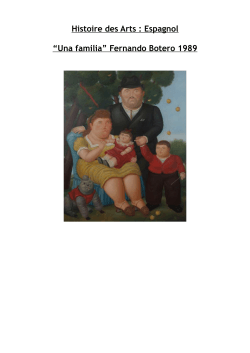 Histoire des Arts : Espagnol âUna familiaâ Fernando Botero 1989