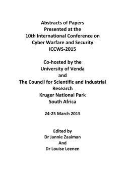 Abstracts of Papers Presented at the 10th International Conference