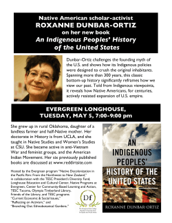 ROXANNE DUNBAR-ORTIZ An Indigenous Peoples` History of the