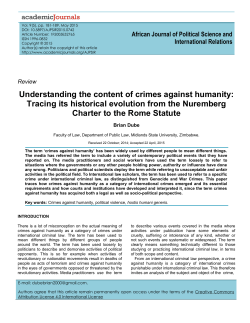 Understanding the content of crimes against humanity