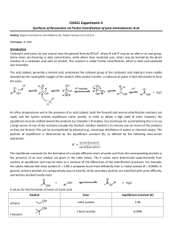 Benzocaine Synthesis via Esterification