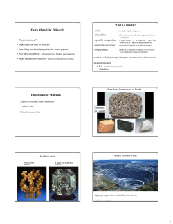 Minerals Importance of Minerals