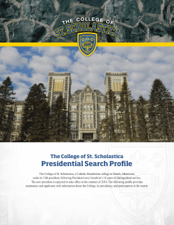 The College of St. Scholastica Presidential Search Profile