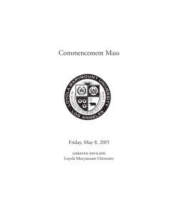 Commencement Mass Program 2015