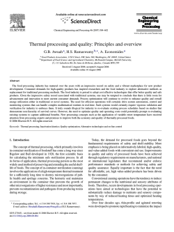 Thermal processsing and quality_principles and overview