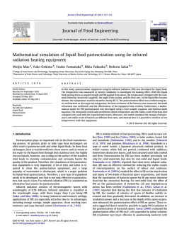 Mathematical simulation of liquid food pasteurization using far