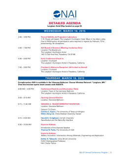 DETAILED AGENDA - National Academy of Inventors