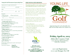 2015 Young Life Golf Tournament - revised 2.18
