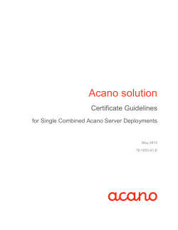 Certificate Guidelines â single combined server deployments