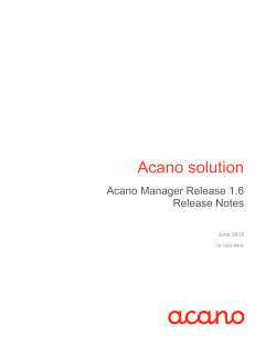 Acano Manager R1.6.1 Release Notes