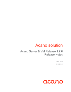 Acano X Series & VM 1.7 Release Notes