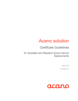 Certificate Guidelines â scalable and resilient server