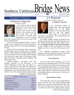 Bridge News - ACBL District 23