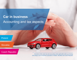 Car in business Accounting and tax aspects