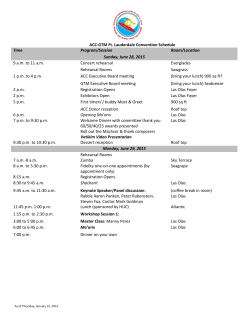 DRAFT schedule