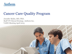WellPoint Cancer Care Quality Program