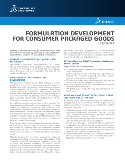 read the biovia formulation development solution data sheet