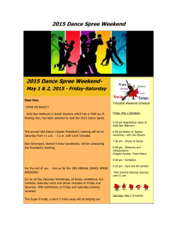 2015 Dance Spree Weekend 2015 Dance Spree Weekend