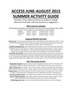 summer activity guide - Access Red River Valley