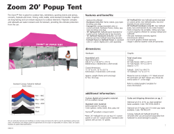 Zoom 20` Popup Tent - The Exhibitors` Handbook