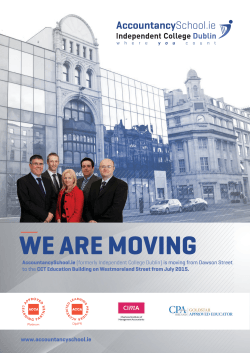 WE ARE MOVING - Accountancy School