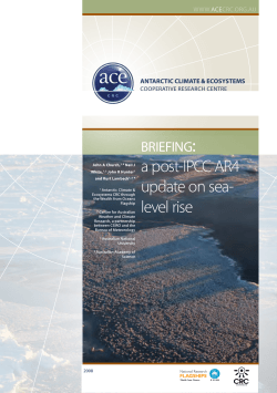 a post-IPCC AR4 update on sea- level rise