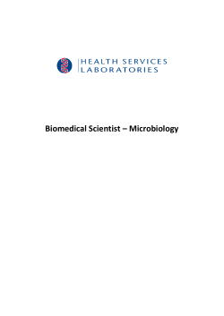 Biomedical Scientist - Microbiology Candidate Brief