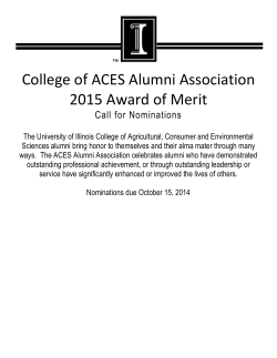 College of ACES Alumni Association 2015 Award of Merit