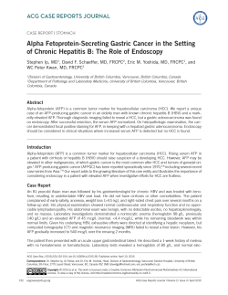 Alpha Fetoprotein-Secreting Gastric Cancer in the Setting of Chronic