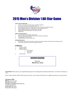 2015 MD1 All-Star Game